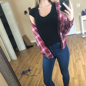 Comfy flannel with hood